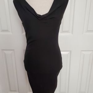 Total Appeal Black Ruched Open Back Bodycon Dress